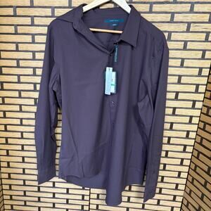 Perry Ellis Violet Stretch Button Down Shirt Size Large